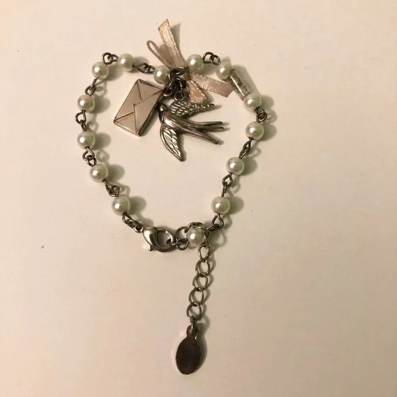 Lot of 2 Bracelets with Charms Leaves Birds Nature Style - Picture 4 of 16